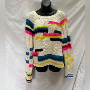Mother Multicolor Crew Neck Sweater size L
